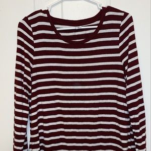 Old Navy red and white striped long sleeve